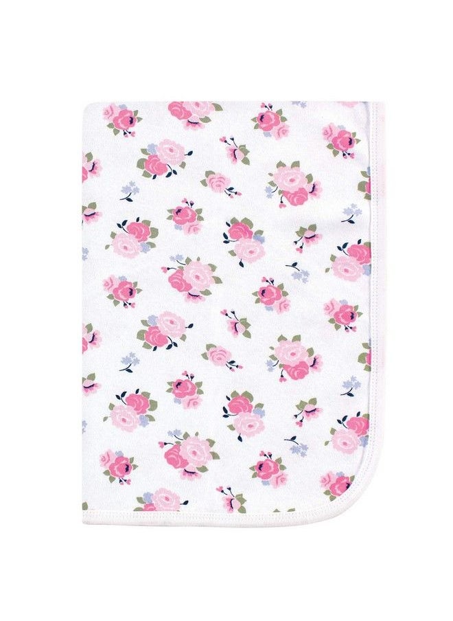 Luvable Friends - Unisex Baby Cotton Swaddle Blanket Floral One Size - Image 1