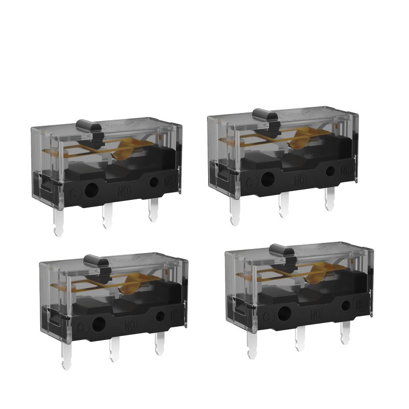 KAILH GM4.0 GM8.0 Micro Switch 60M 80MLife Gaming Mouse Micro Switch 3 Pin Black Mice Left Right Button GM 4.0 8.0 (Balck 4pcs GM8.0) - Image 1