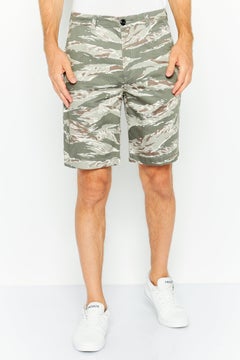 Men Camouflage Bermuda Shorts, Olive