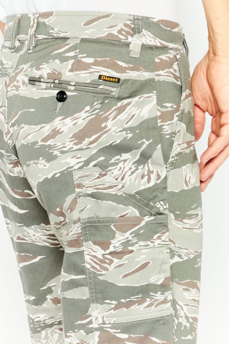 DIESEL - Men Camouflage Bermuda Shorts, Olive - Image 1