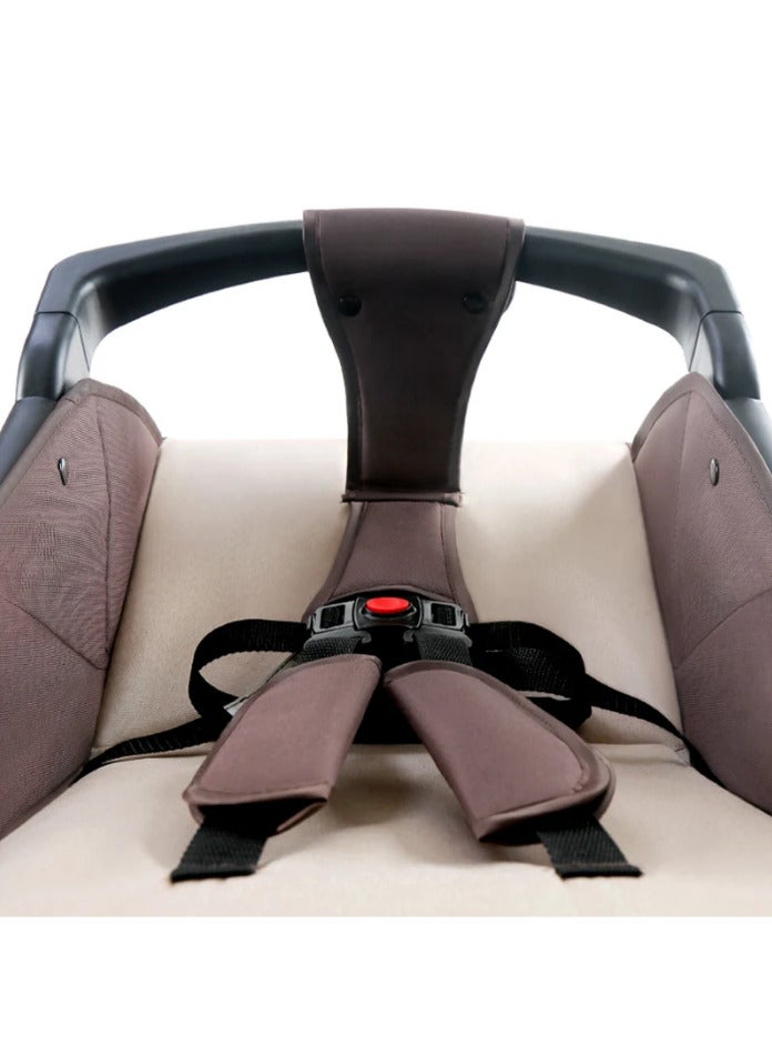 ضحكة  طقم السفر 4-في-1 من DEHKAH – عربة، سرير محمول، مقعد سيارة وشنطة أنيقة للأم - Image 4