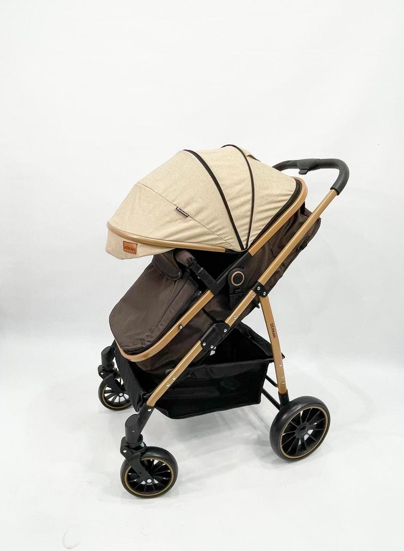 ضحكة  طقم السفر 4-في-1 من DEHKAH – عربة، سرير محمول، مقعد سيارة وشنطة أنيقة للأم - Image 3