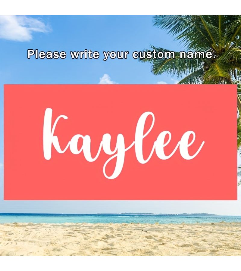 Personalized Beach Towel For Bachelor Party Bridesmaid Gift Green 29.53x59.06 Inch - Image 3