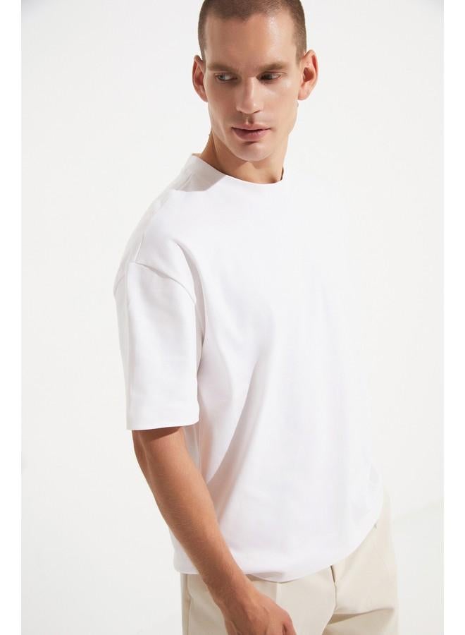 جون تيشيرت رجالي أبيض واسع مقاس جونيور - Image 1