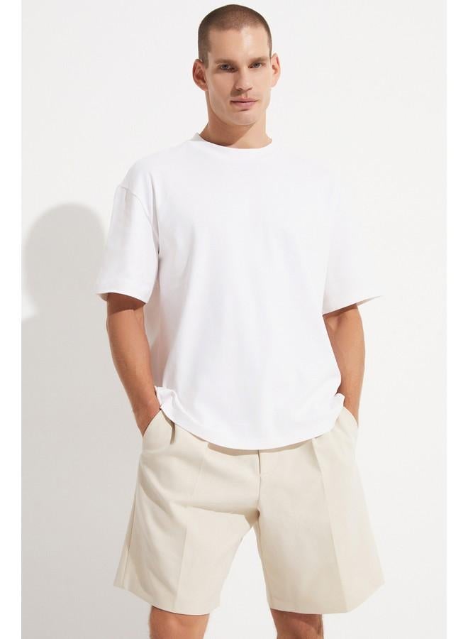 جون تيشيرت رجالي أبيض واسع مقاس جونيور - Image 4