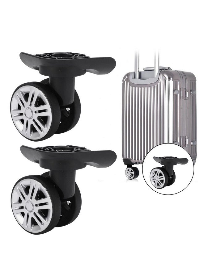 Natudeco Natudeco 2Pcs A19 Luggage Porous Wheels Mute Double Row Wheels Suitcase Casters Lockbox Spinners Wheel Swivels Wheel Replacement Travel Customs Box Repair Accessories  - Image 2