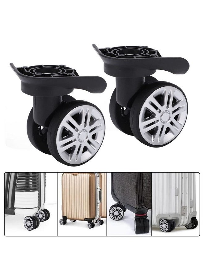 Natudeco Natudeco 2Pcs A19 Luggage Porous Wheels Mute Double Row Wheels Suitcase Casters Lockbox Spinners Wheel Swivels Wheel Replacement Travel Customs Box Repair Accessories  - Image 3