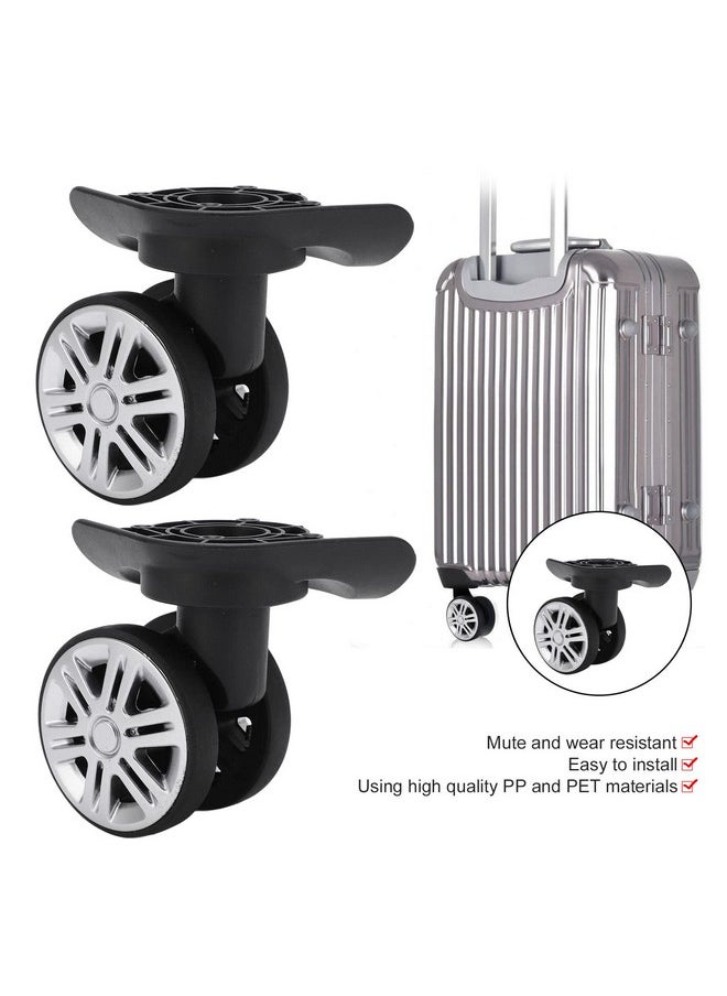 Natudeco Natudeco 2Pcs A19 Luggage Porous Wheels Mute Double Row Wheels Suitcase Casters Lockbox Spinners Wheel Swivels Wheel Replacement Travel Customs Box Repair Accessories  - Image 4