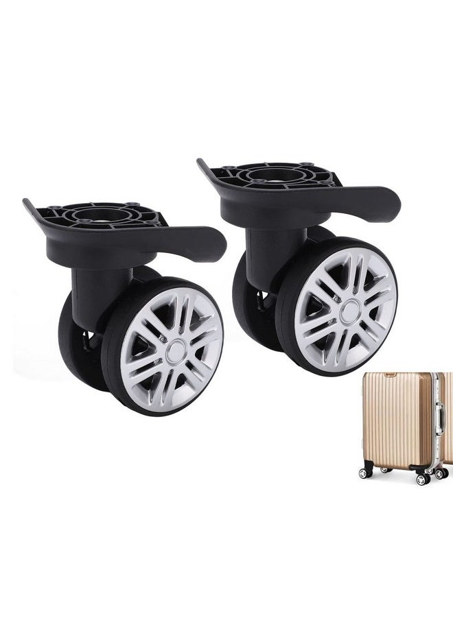 Natudeco Natudeco 2Pcs A19 Luggage Porous Wheels Mute Double Row Wheels Suitcase Casters Lockbox Spinners Wheel Swivels Wheel Replacement Travel Customs Box Repair Accessories  - Image 1