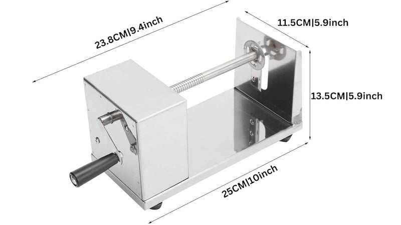 PRICHI Stainless Steel Potato Slicer Potato Twister Machine Manual Stainless Steel Twisted Potato Slicer Potato Slicer Machine for Chips - Image 5