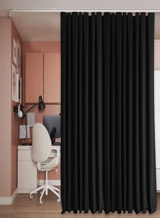 cbsroro Room Divider Curtains Ceiling Curtain Track Sets，W 150 x H 84ft Black - Image 1