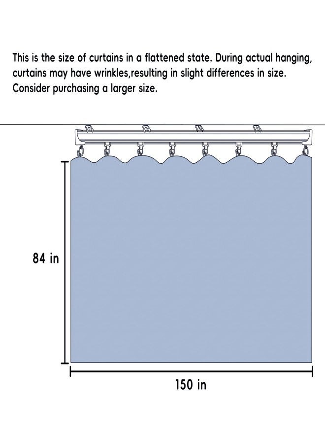 cbsroro Room Divider Curtains Ceiling Curtain Track Sets，W 150 x H 84ft Black - Image 2