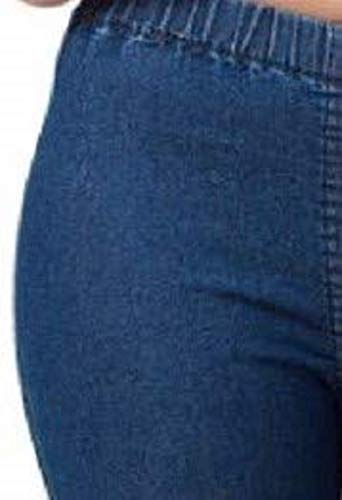 ADBUCKS Women's Slim Fit Denim Jeggings with Elasticated Waistband (40, Dark blue) - Image 4
