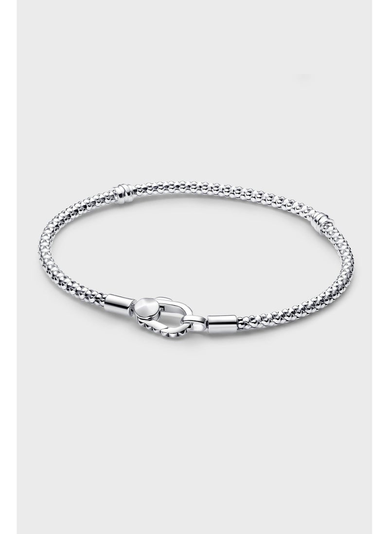PANDORA Studded Chain Sterling Silver Bracelet  - Image 2
