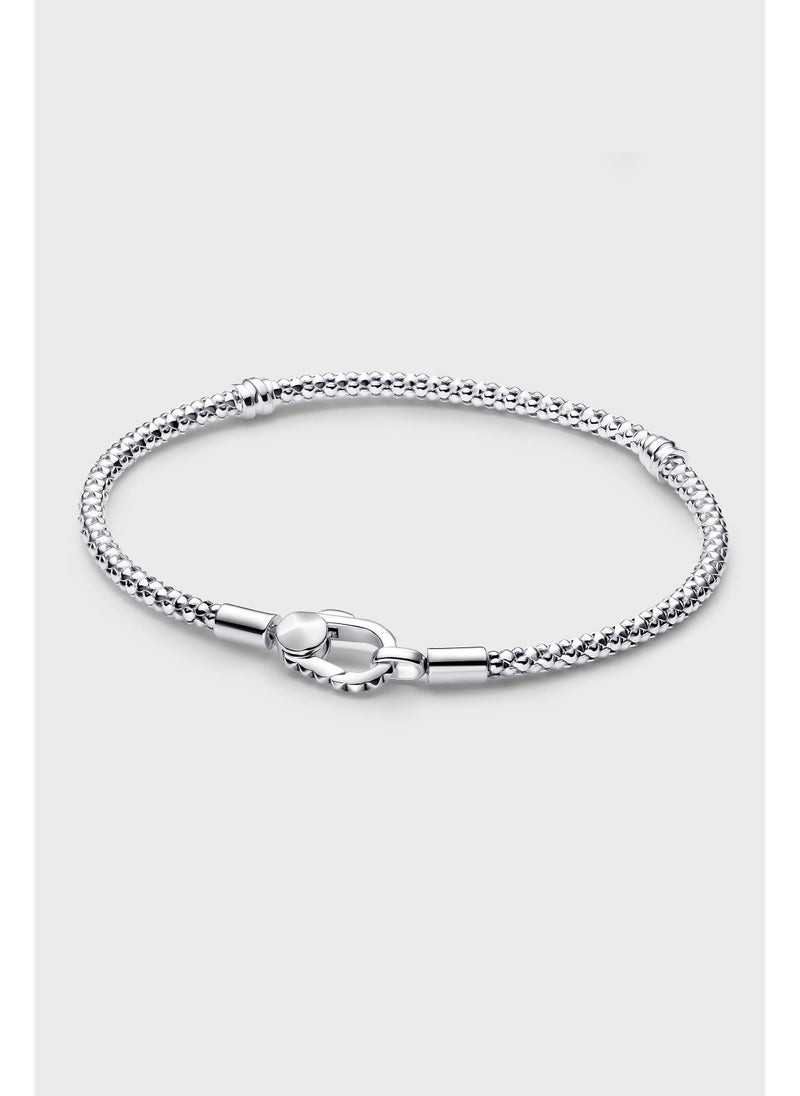 PANDORA Studded Chain Sterling Silver Bracelet - Image 2