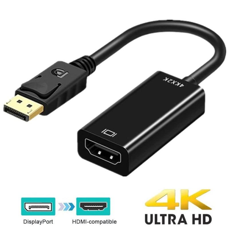 DisplayPort to HDMI Adapter Cable Converter Male DP to Female HDMI 4k - Image 2