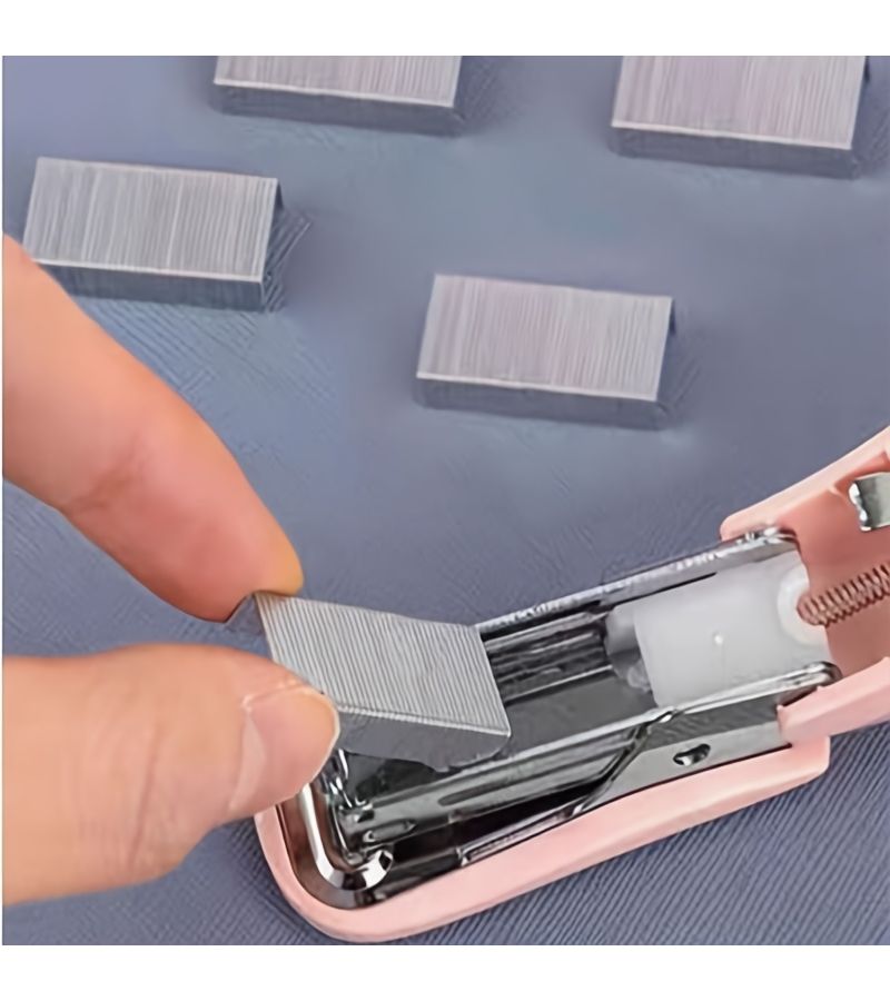 3 Pcs Three Colors Mini Stapler Set With 500pcs No 10 Staples Cute Stationery For Office Use - Image 5