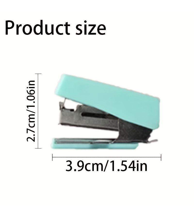 3 Pcs Three Colors Mini Stapler Set With 500pcs No 10 Staples Cute Stationery For Office Use - Image 2
