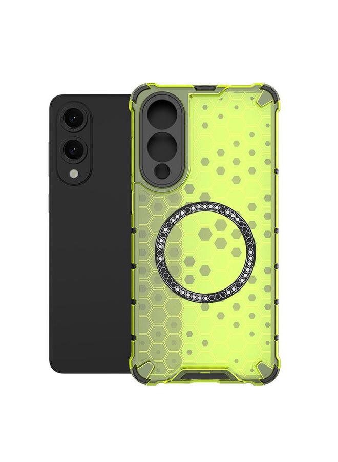 اس-توب جراب لهاتف Samsung Galaxy S25 Edge 5G بحلقة مغناطيسية قرص العسل، جراب هاتف مقاوم للصدمات - Image 1