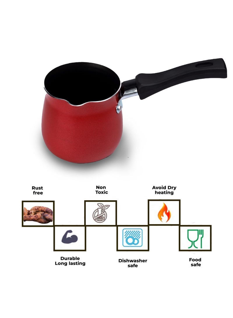 سويت هوم جهاز تسخين القهوة مقاس 9 سم، مصنوع من الألومنيوم شديد التحمل، ومقبض مريح - Image 2