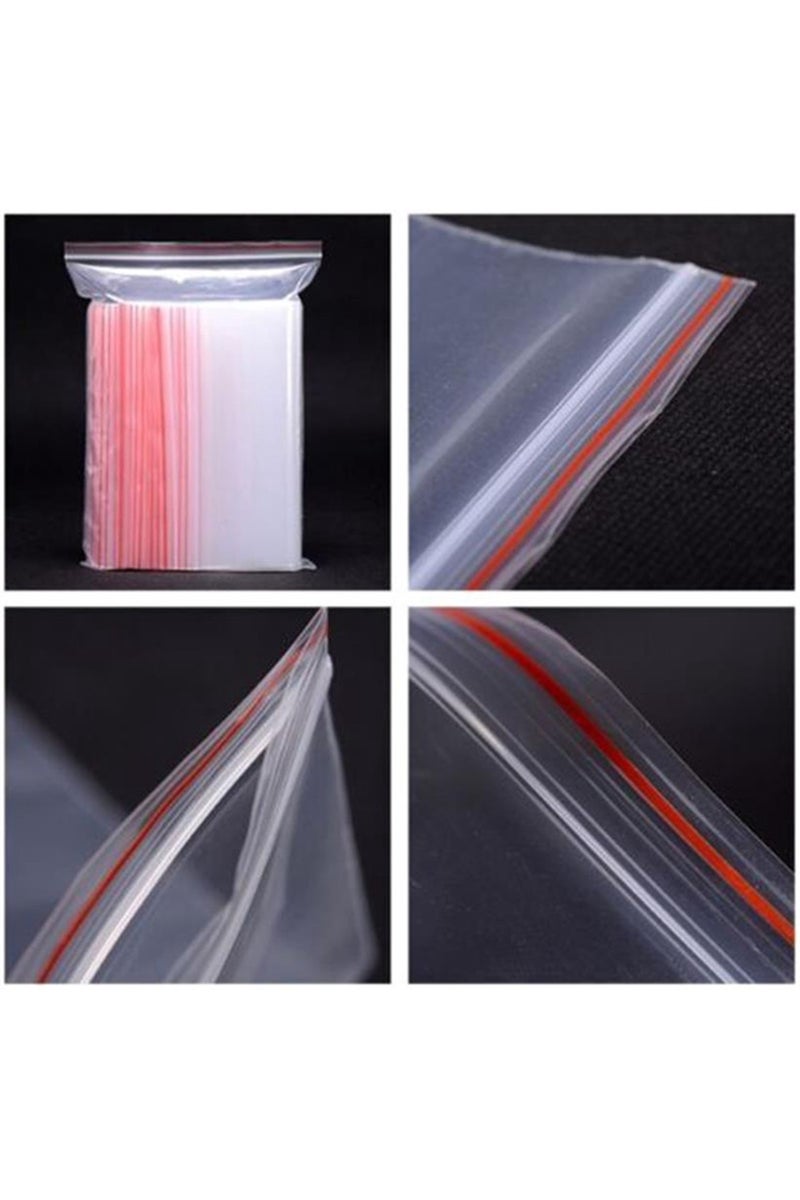 erorex Double Sided 6-Wire 12 x 17cm(100pcs) 100 Pcs/Pack 5-12 Wire Self Seal Clear Plastic Poly Resealable - Image 5