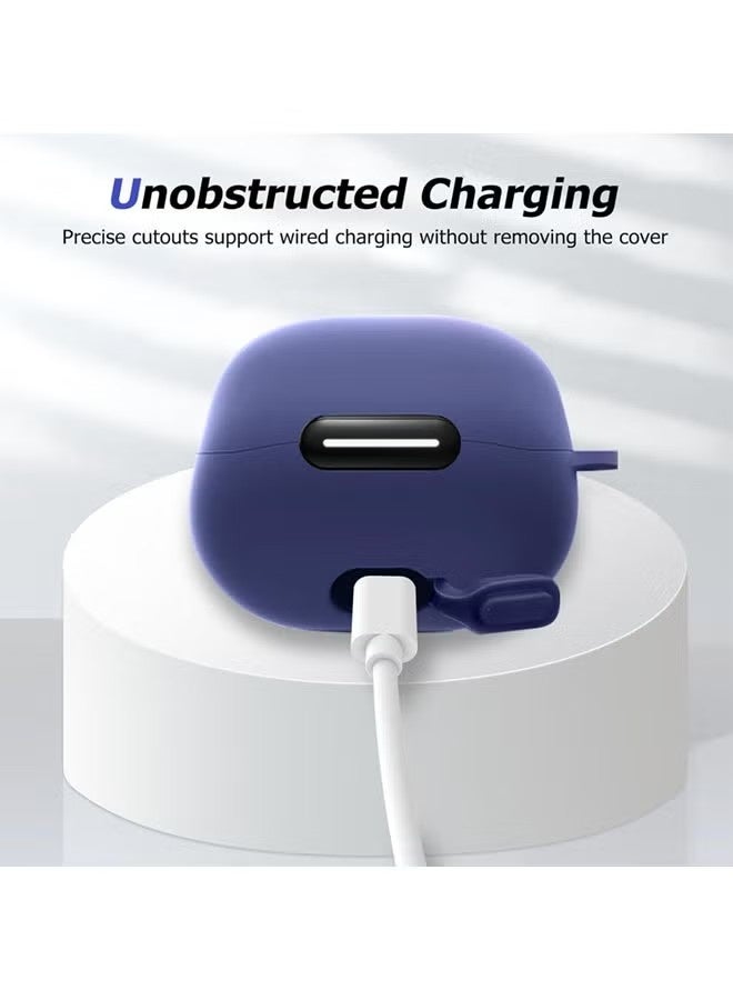 for Liberty 4 NC Case Cover with Cleaner Kit, Soft Silicone Protective Case for Anker Soundcore Liberty 4 NC Case for Women Men, Liberty 4 NC Case Accessories with Keychain - Image 4