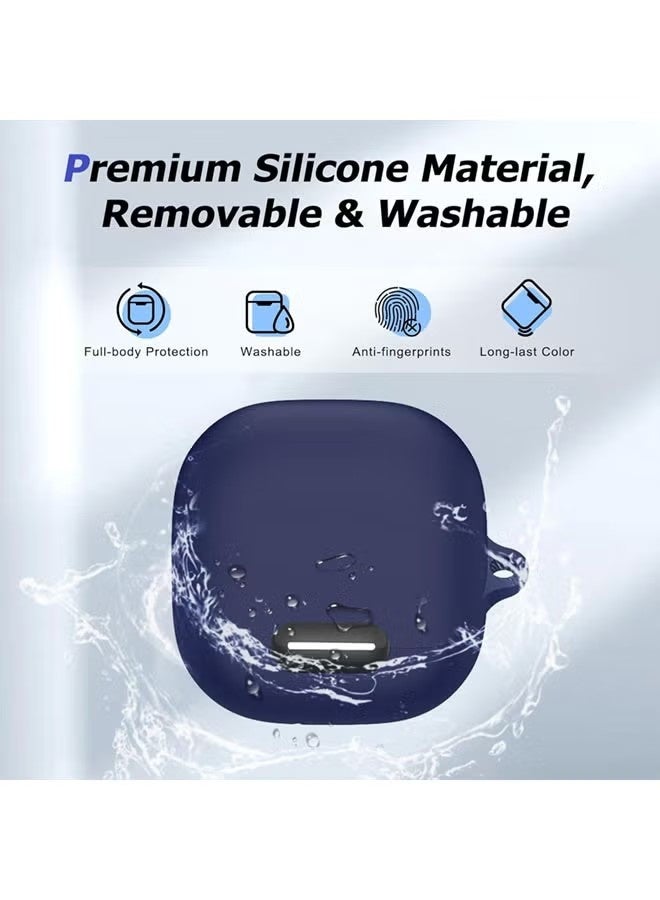 for Liberty 4 NC Case Cover with Cleaner Kit, Soft Silicone Protective Case for Anker Soundcore Liberty 4 NC Case for Women Men, Liberty 4 NC Case Accessories with Keychain - Image 5