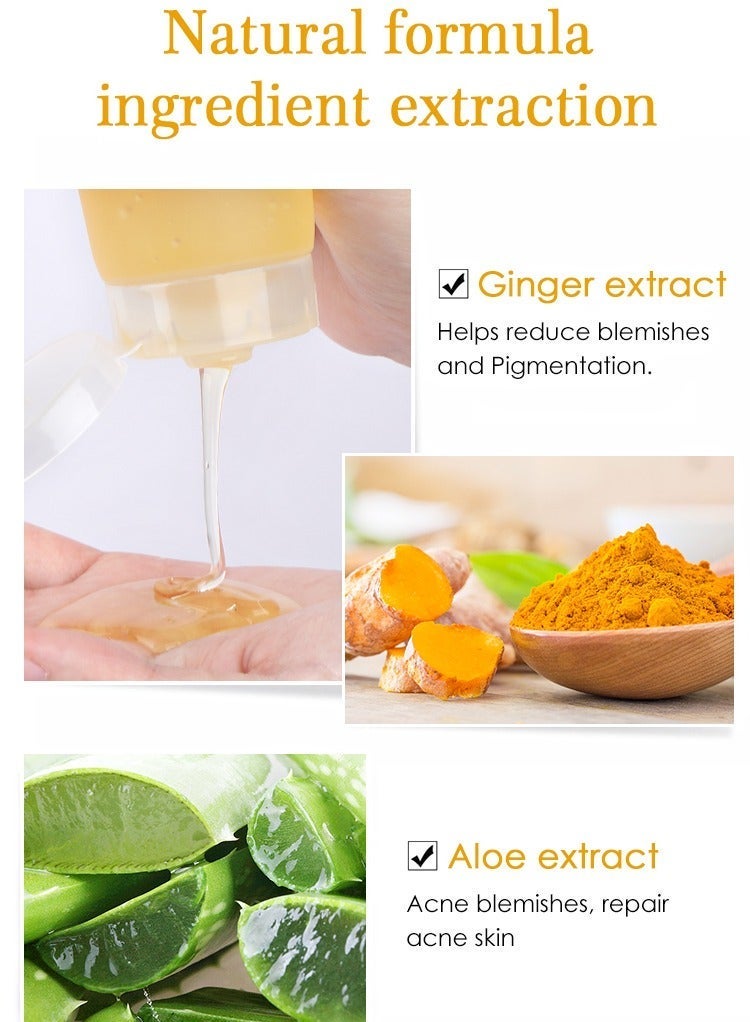 MOOYAM Turmeric Face Wash Gel 100ml Acne Treatment and Deep Cleaning Pore Cleanser for Whitening and Clear Skin - Image 5