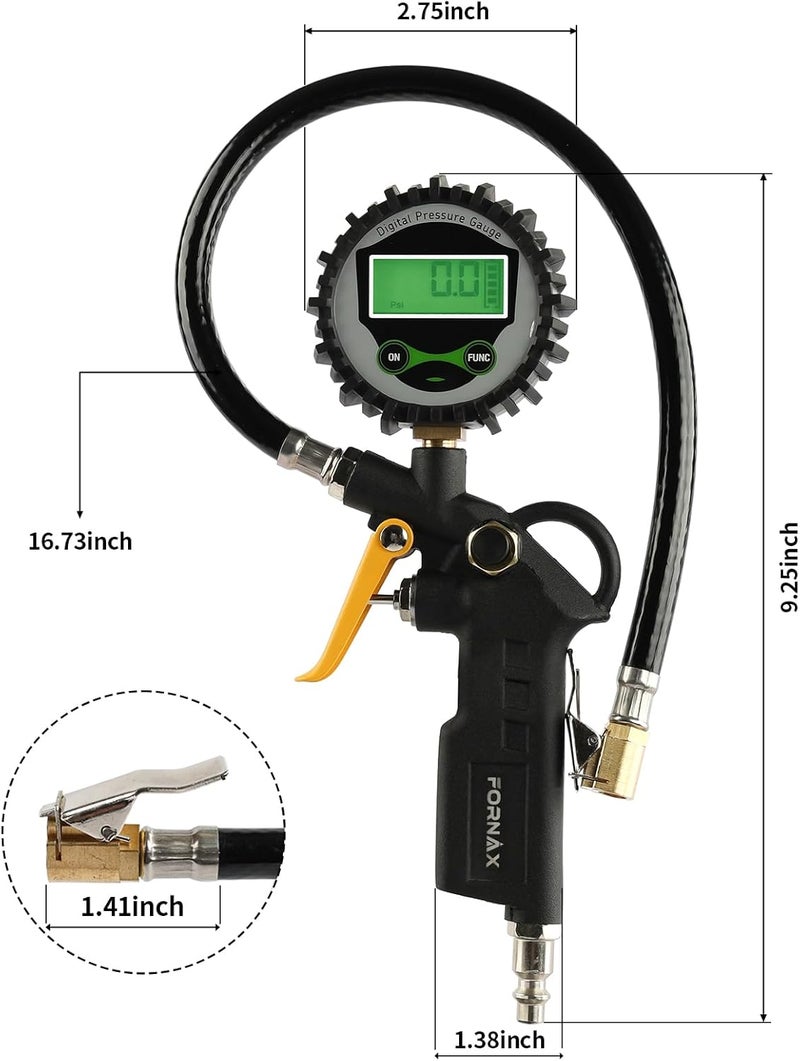 FORNAX Digital Tire Inflator with Pressure Gauge - Image 2