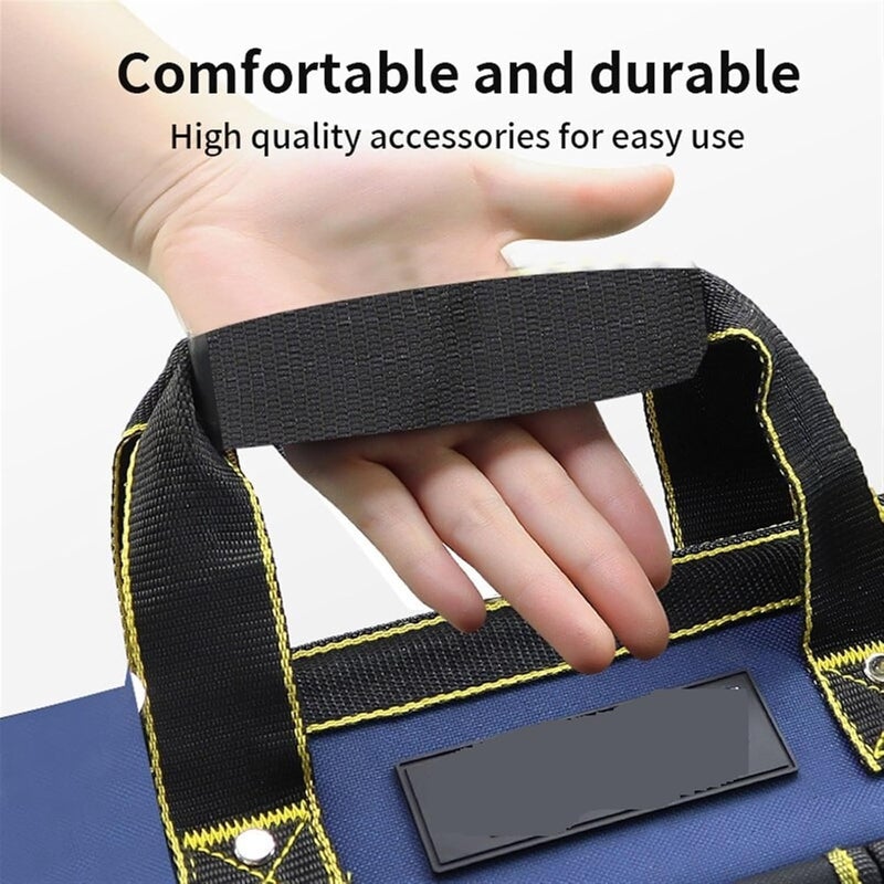 Divik Divik Water Resistant Heavy Duty Tools Bag Easy Carrying Service Engineers with Adjustable Strap 17 Tool Storage Bag for Electricians Carpenter Technicians 1Pcs  - Image 5