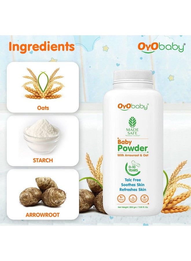 OYO BABY New Born Combo Daily Moisturizing Natural Baby Lotion And Natural Dusting Baby Powder For New Born Babies 200Gm Each  - Image 3