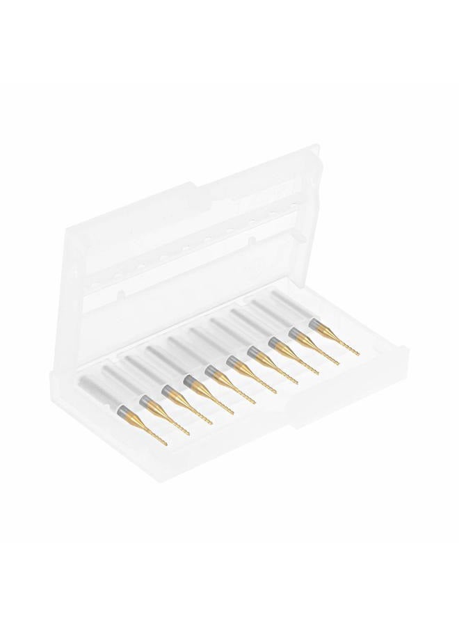 uxcell 10Pcs 1mm Titanium Coat Carbide End Mill Engraving Milling Cutter CNC Router Bits for PCB Machine, 1/8" Shank - Image 4