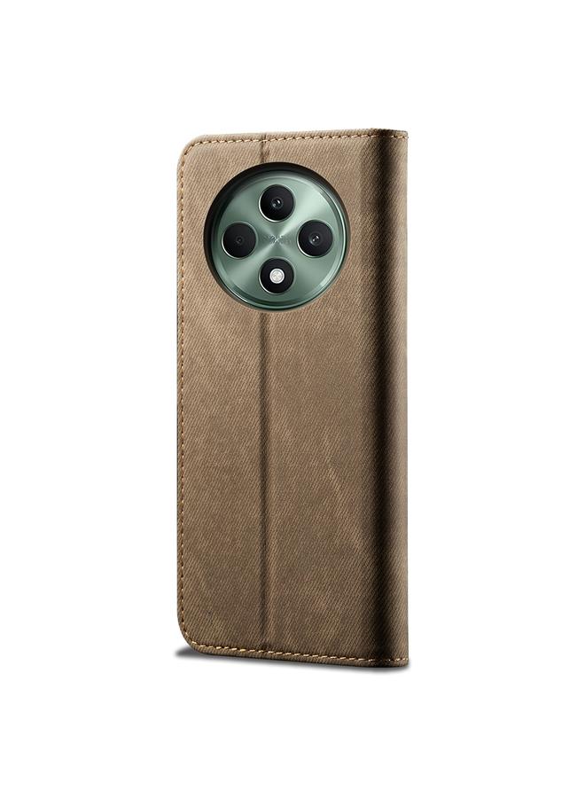 S-TOP Case For OPPO Reno12 F 5G Global Denim Texture Casual Style Horizontal Flip Leather Case - Image 3