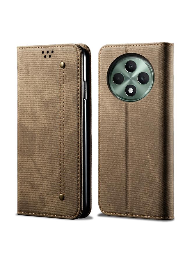 S-TOP Case For OPPO Reno12 F 5G Global Denim Texture Casual Style Horizontal Flip Leather Case - Image 1