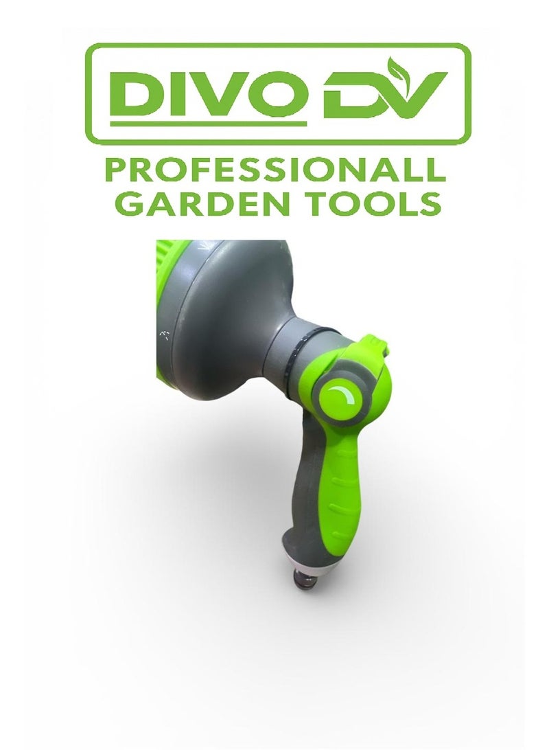 DIVO Professional Garden Hose Nozzle – Model DVO714-33 – Multi-Function Adjustable Spray Gun with Soft Grip, Easy Start & Frost-Proof Design – Ideal for Garden Watering, Car Washing & Outdoor Cleaning - Image 4