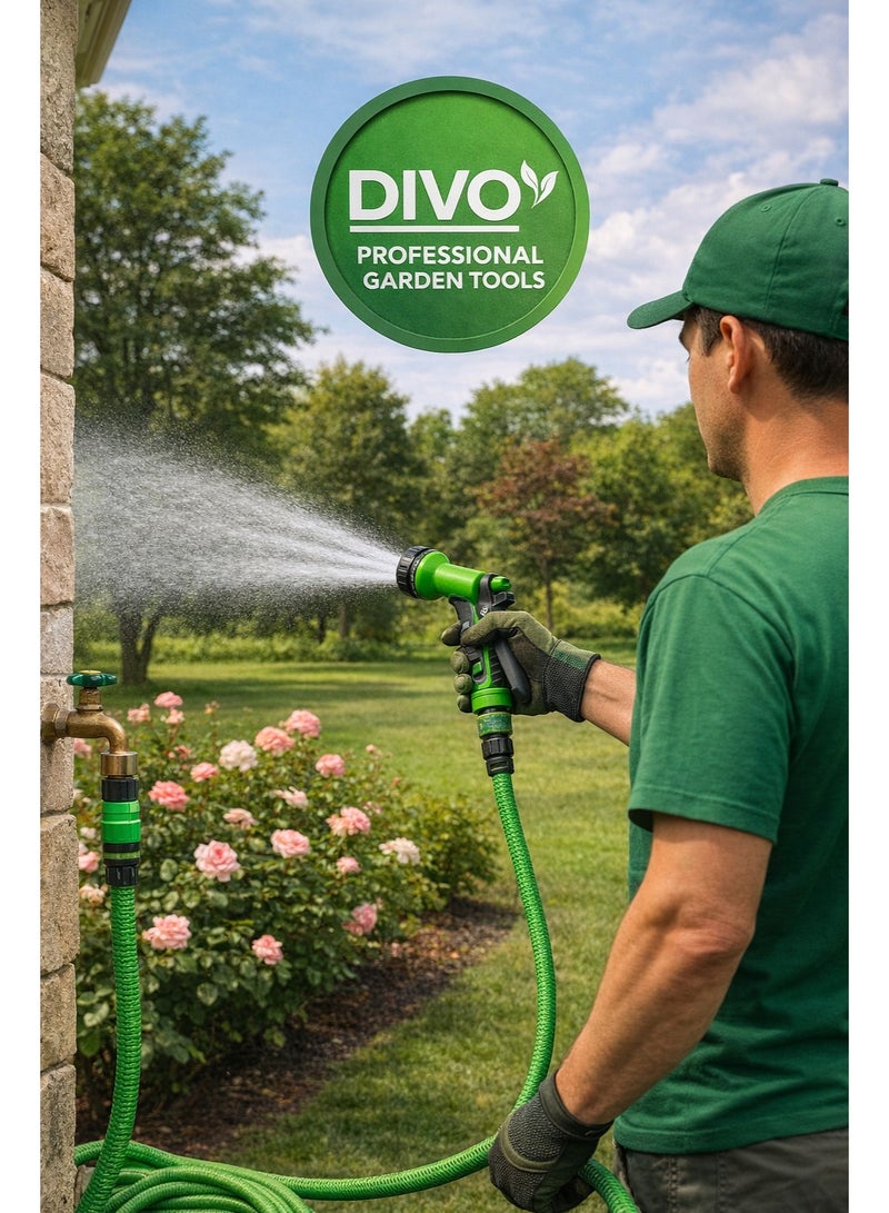 DIVO Professional Garden Hose Nozzle – Model DVO714-33 – Multi-Function Adjustable Spray Gun with Soft Grip, Easy Start & Frost-Proof Design – Ideal for Garden Watering, Car Washing & Outdoor Cleaning - Image 5