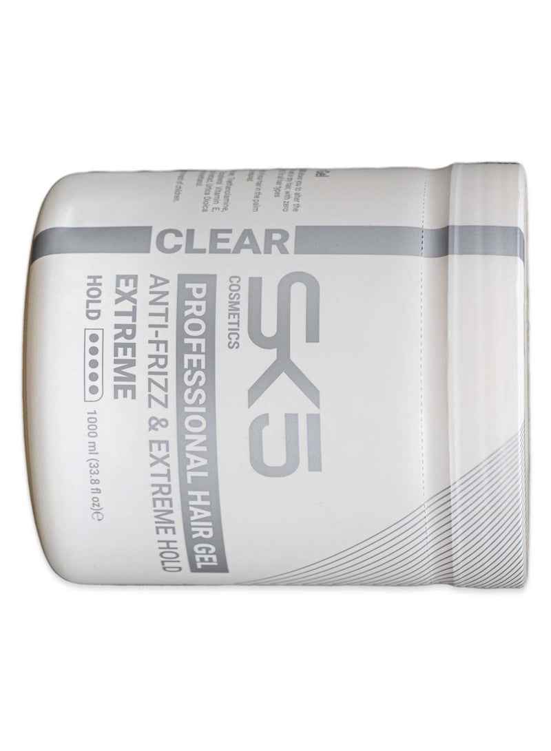 SK5 Professional Anti-Frizz Hair Gel - Extreme Hold 1000ml - Image 3