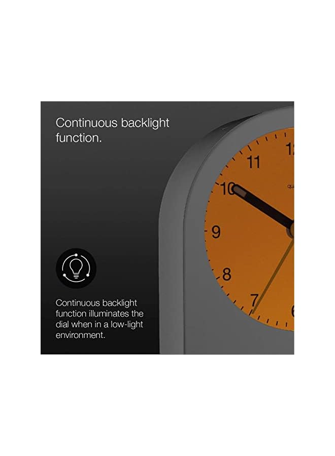 براون ساعة منبه تناظرية كلاسيكية مع قيلولة بعد الظهر وإضاءة خلفية مستمرة، حركة كوارتز هادئة، منبه صوت تنبيه تصاعدي باللون الأبيض، موديل BC22W - Image 4