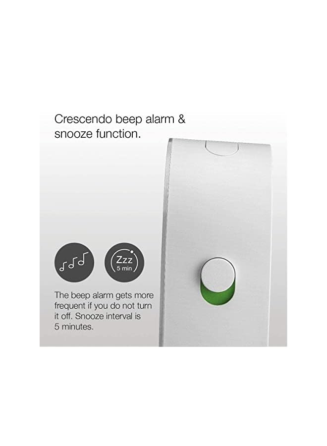 براون ساعة منبه تناظرية كلاسيكية مع قيلولة بعد الظهر وإضاءة خلفية مستمرة، حركة كوارتز هادئة، منبه صوت تنبيه تصاعدي باللون الأبيض، موديل BC22W - Image 3