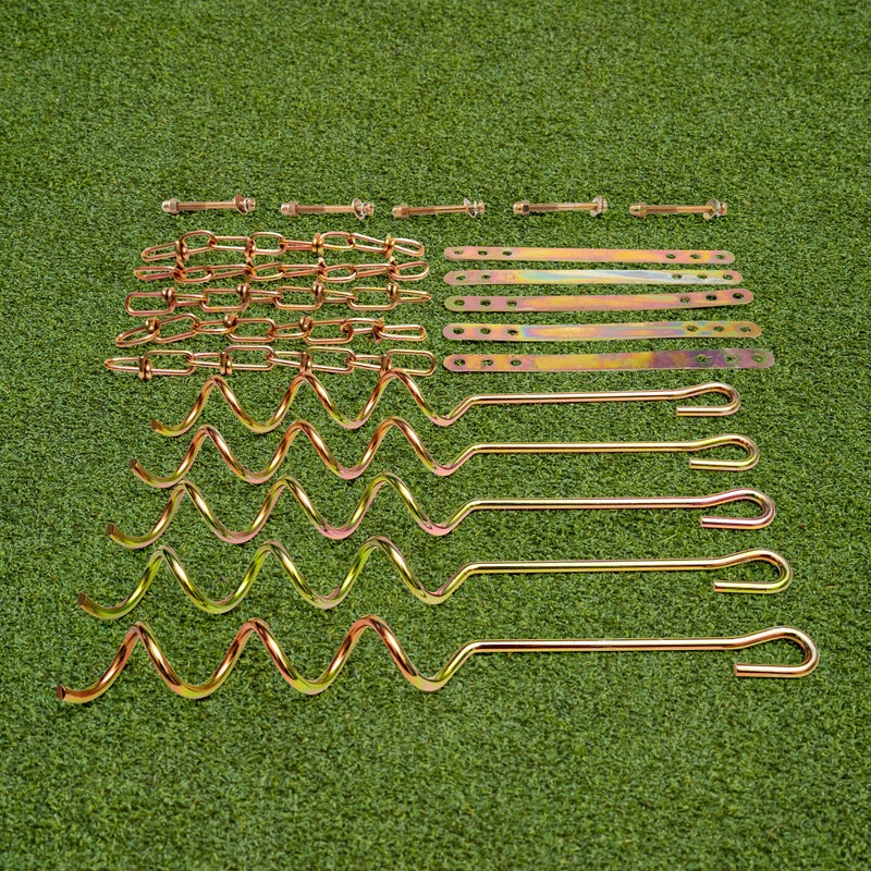 Sportspower MSC5672 Deluxe Corkscrew 5Piece Metal Ground Anchor Hardware Kit for Swing Sets and Trampoline  Gold - Image 3