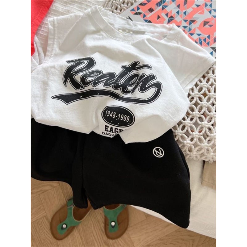 Boys' Cotton Thin Sleeveless Vest T-Shirt Children'S Summer Korean Style Baby Children'S Western Style Top Letter Printing - Image 5