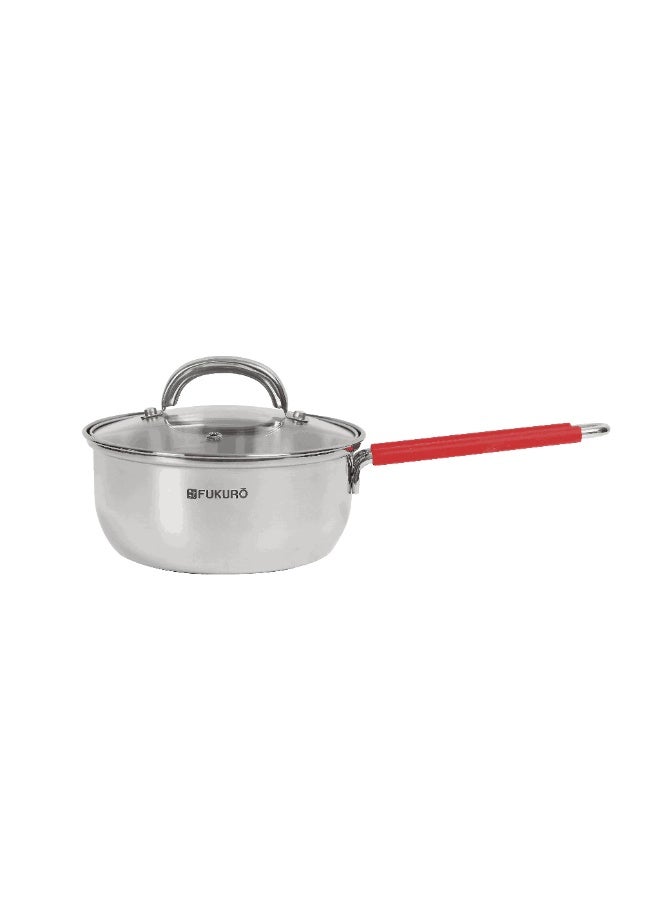 Fukuro Hoshi 304 Stainless Steel Saucepan With Lid (18cm) - Image 4