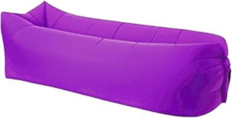 Inflatable Sofa Portable and Sofa Bed for Camping Beach and Home Inflatable Couch Foldable and Waterproof Oxford Cloth Fabric (Purple, 1 Pack) - Image 1