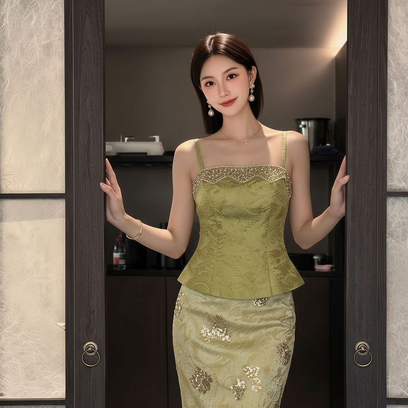 Chinese Style 3-Piece Embroidered Outfit Set - Image 3