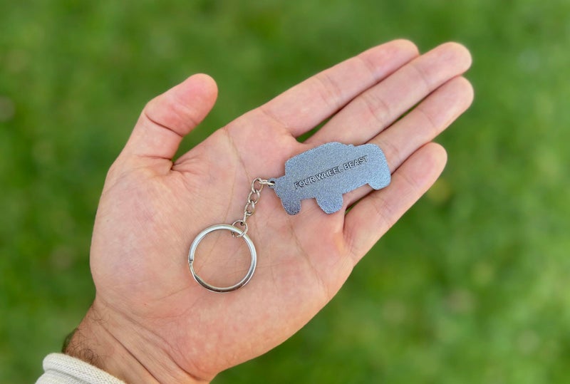 FOUR WHEEL BEAST Dodge RAM Keychain 1500 Accessories - Officially Licensed - Ram 2500 Toy Truck Key Chain 2019-2025 (White) - Image 5