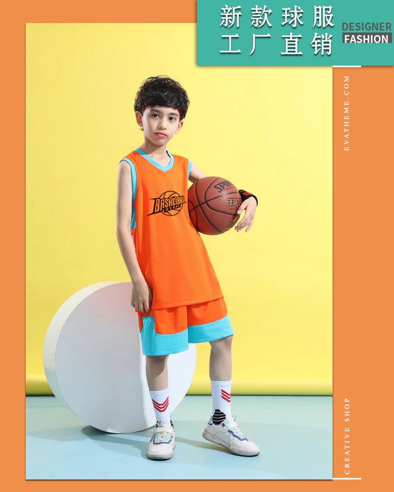 Basketball Uniform Set Men'S And Children'S Ball Uniform Team Training Competition Youth Class Jersey Printing - Image 3