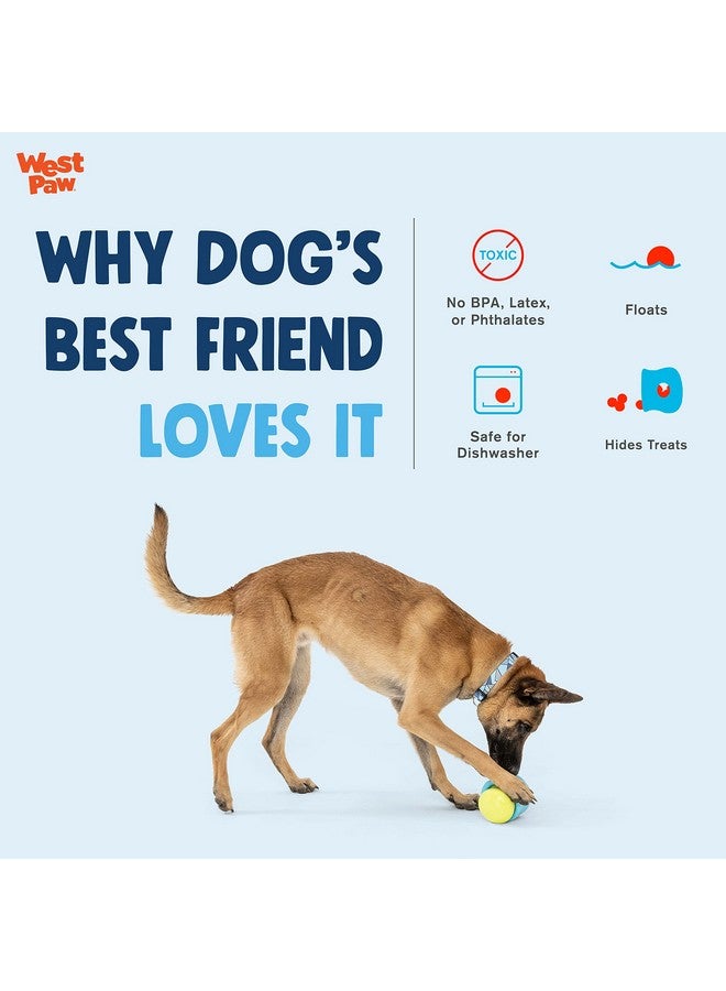 ويست باو لعبة زوغوفليكس توبل لتوزيع المكافآت على الكلاب - ألعاب مضغ تفاعلية للكلاب - لعبة للكلاب متوسطة القدرة على المضغ والإحضار والإمساك - تحمل طعامًا جافًا ومكافآت، مقاس كبير 4 بوصات، أزرق مائي - Image 3
