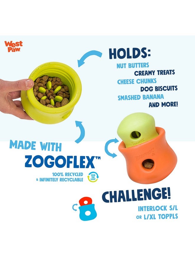 ويست باو لعبة زوغوفليكس توبل لتوزيع المكافآت على الكلاب - ألعاب مضغ تفاعلية للكلاب - لعبة للكلاب متوسطة القدرة على المضغ والإحضار والإمساك - تحمل طعامًا جافًا ومكافآت، مقاس كبير 4 بوصات، أزرق مائي - Image 4