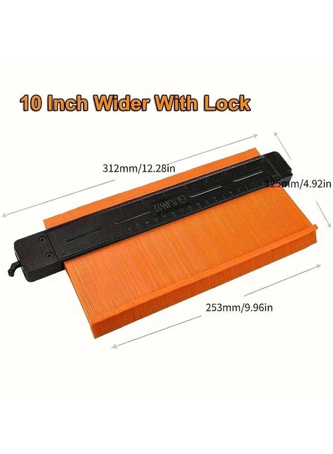 5 Inch Red Profile Gauge Tool With Lock Contour Duplicator For Flooring Carpenter DIY - Image 3