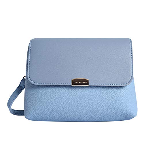 Lino Perros Lavender Faux Leather Sling Bag (BLUE) - Image 1